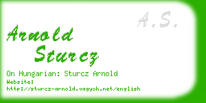 arnold sturcz business card